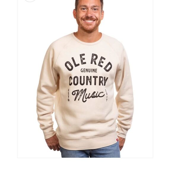 Ole Red Long Sleeve Harmon Crewneck Sweatshirt Size Large - Picture 9 of 10